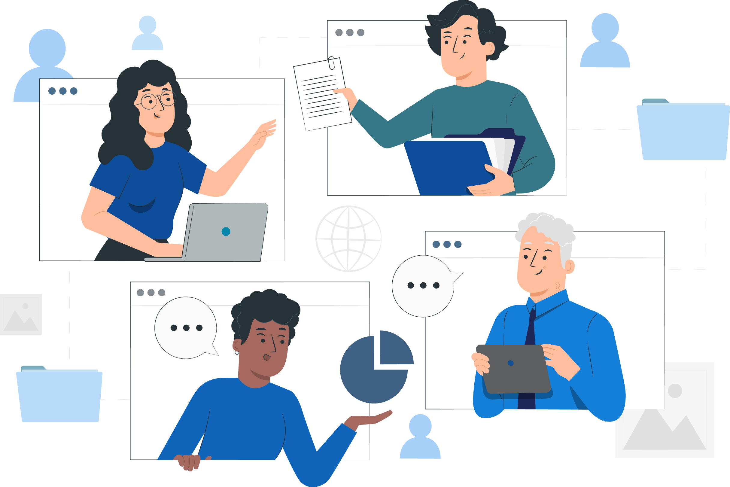 Ilustración de Hosting Empresarial Sinergia